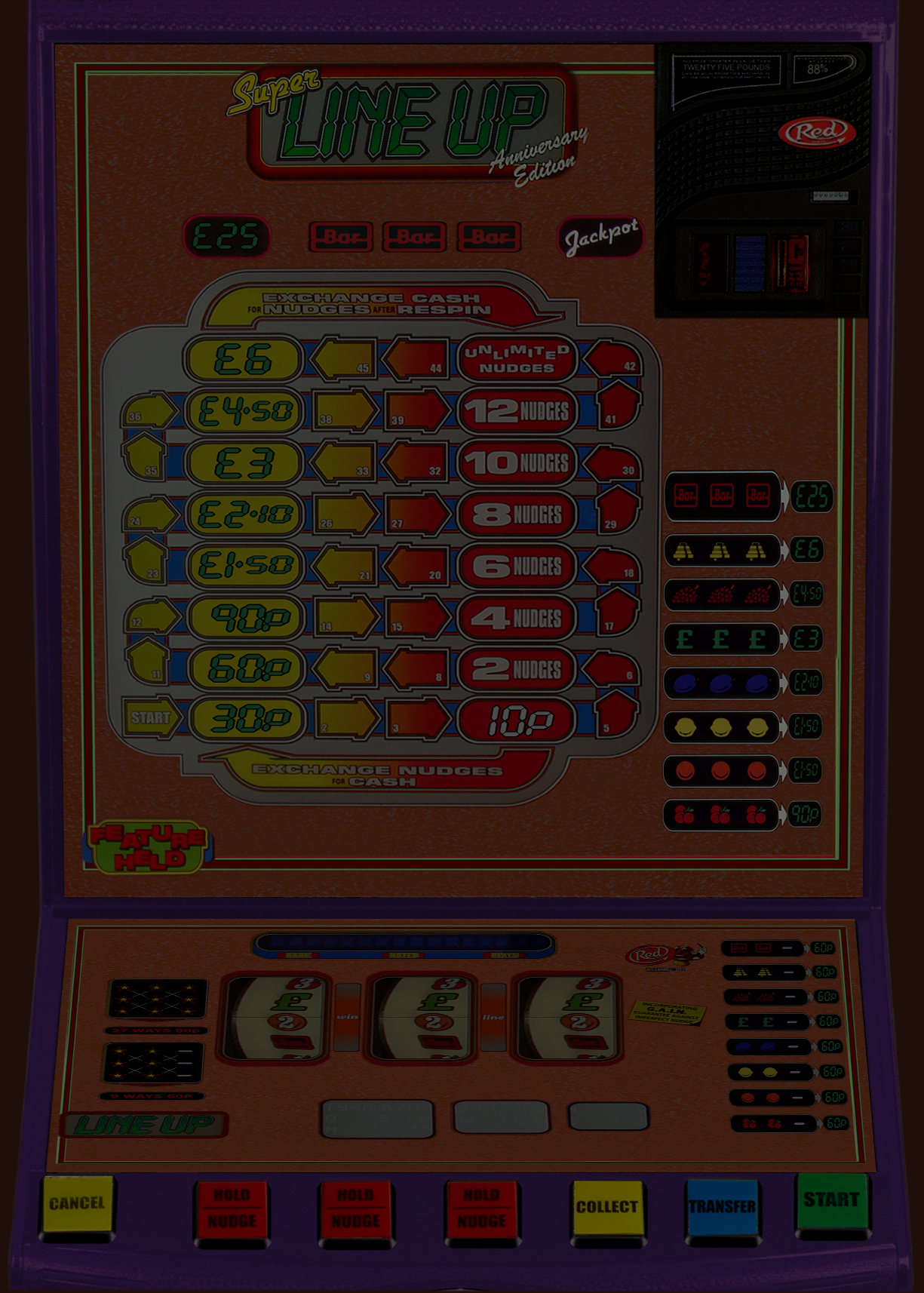 Super Line Up Fruit Machine Super Line Up Fruit Machine